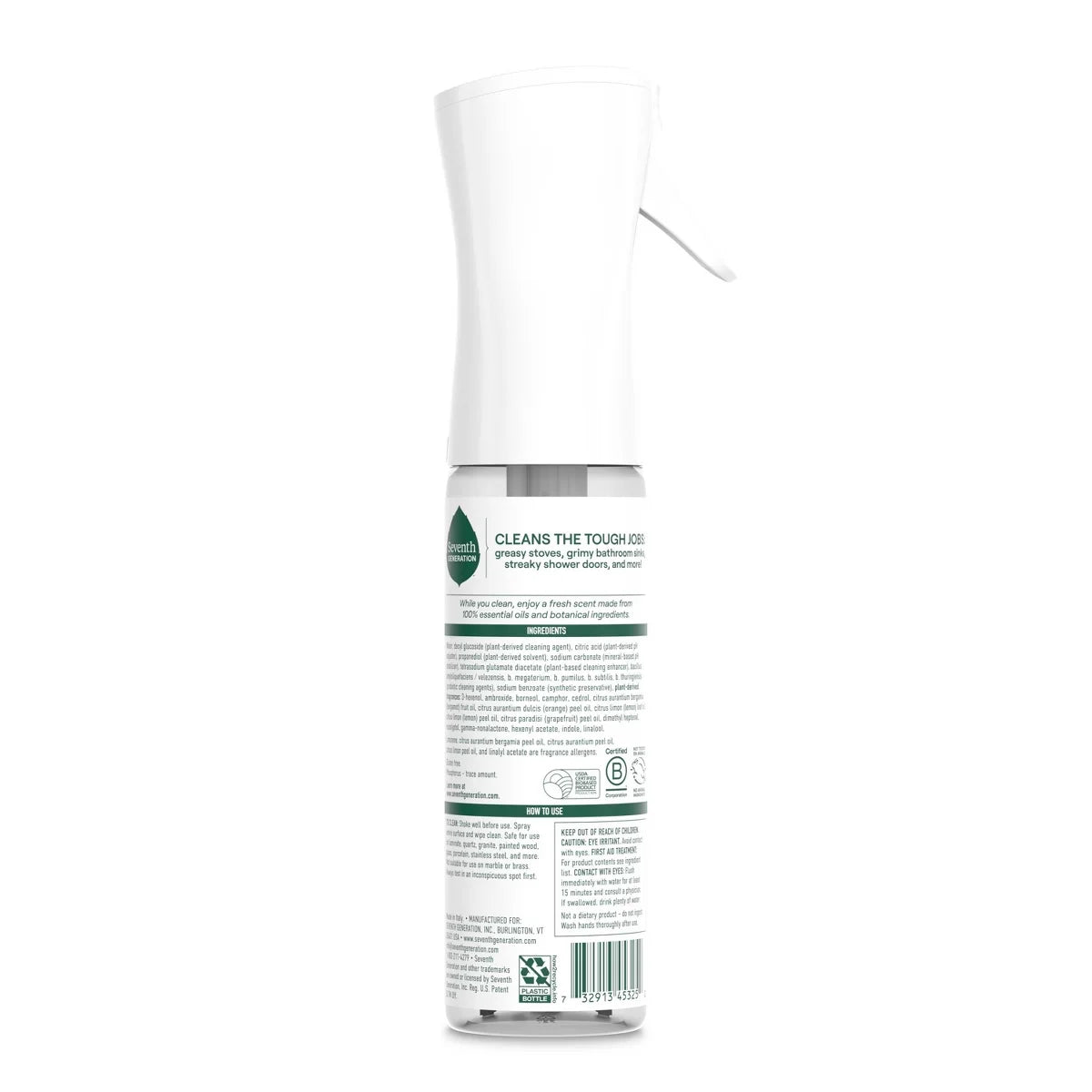 Seventh Generation Grapefruit Ultra Deep Surface All Purpose Cleaners - 9.4 fl oz: Spray Bottle, Liquid Form, Mirrors & Countertops