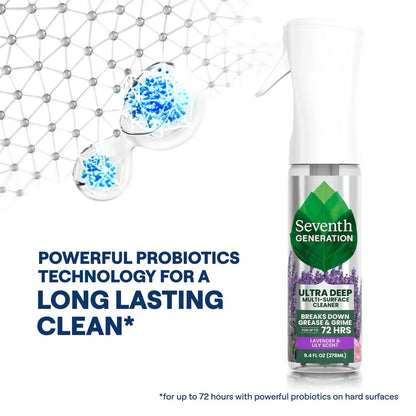 Seventh Generation Lavender Ultra Deep Multi Surface All Purpose Cleaners - 9.4 fl oz: Spray Bottle, Liquid Cleaner, Mirrors & Countertops