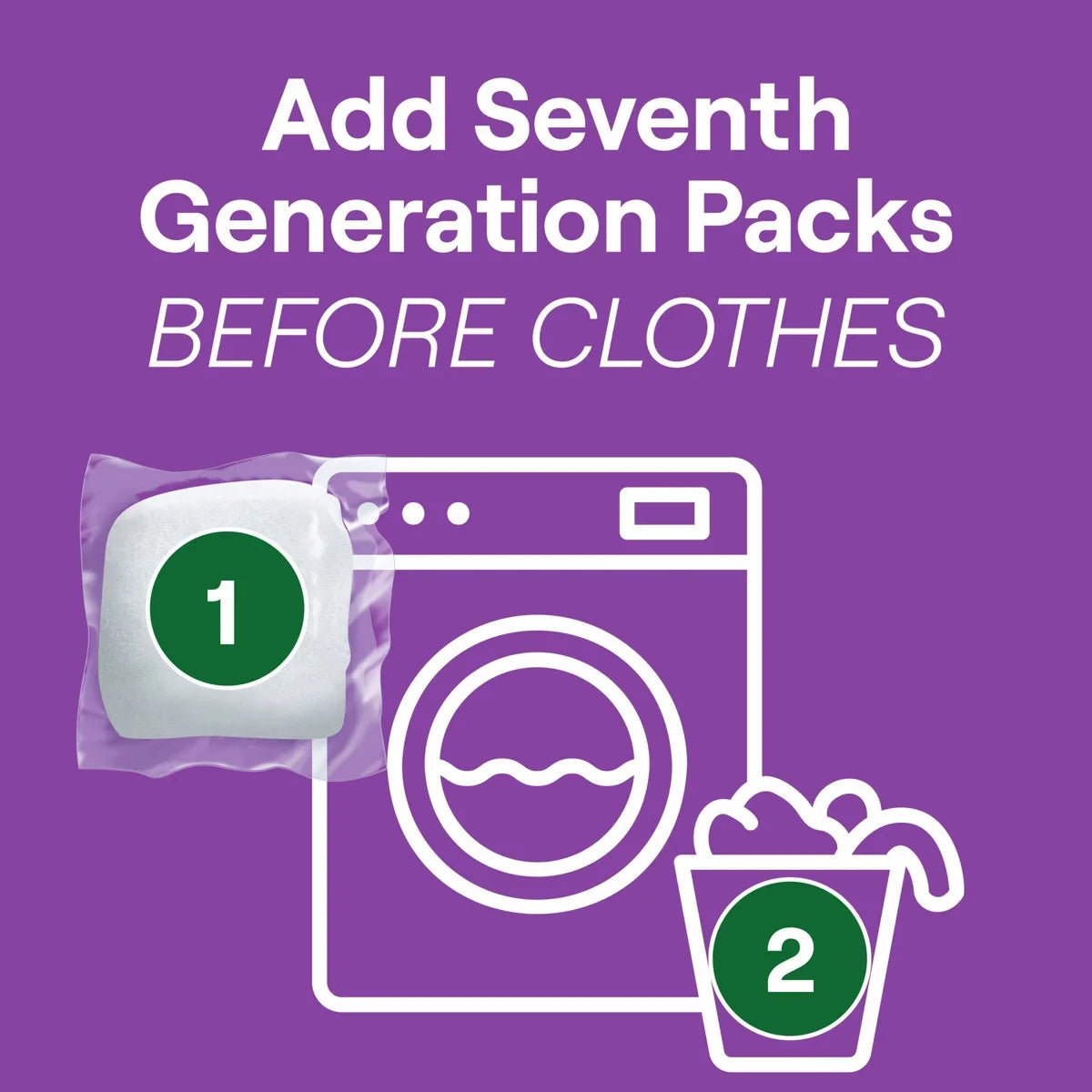 Seventh Generation Laundry Detergent Packs Fresh Lavender - 45ct/31.7oz: Resealable Bag, Hypoallergenic, Phosphate-Free