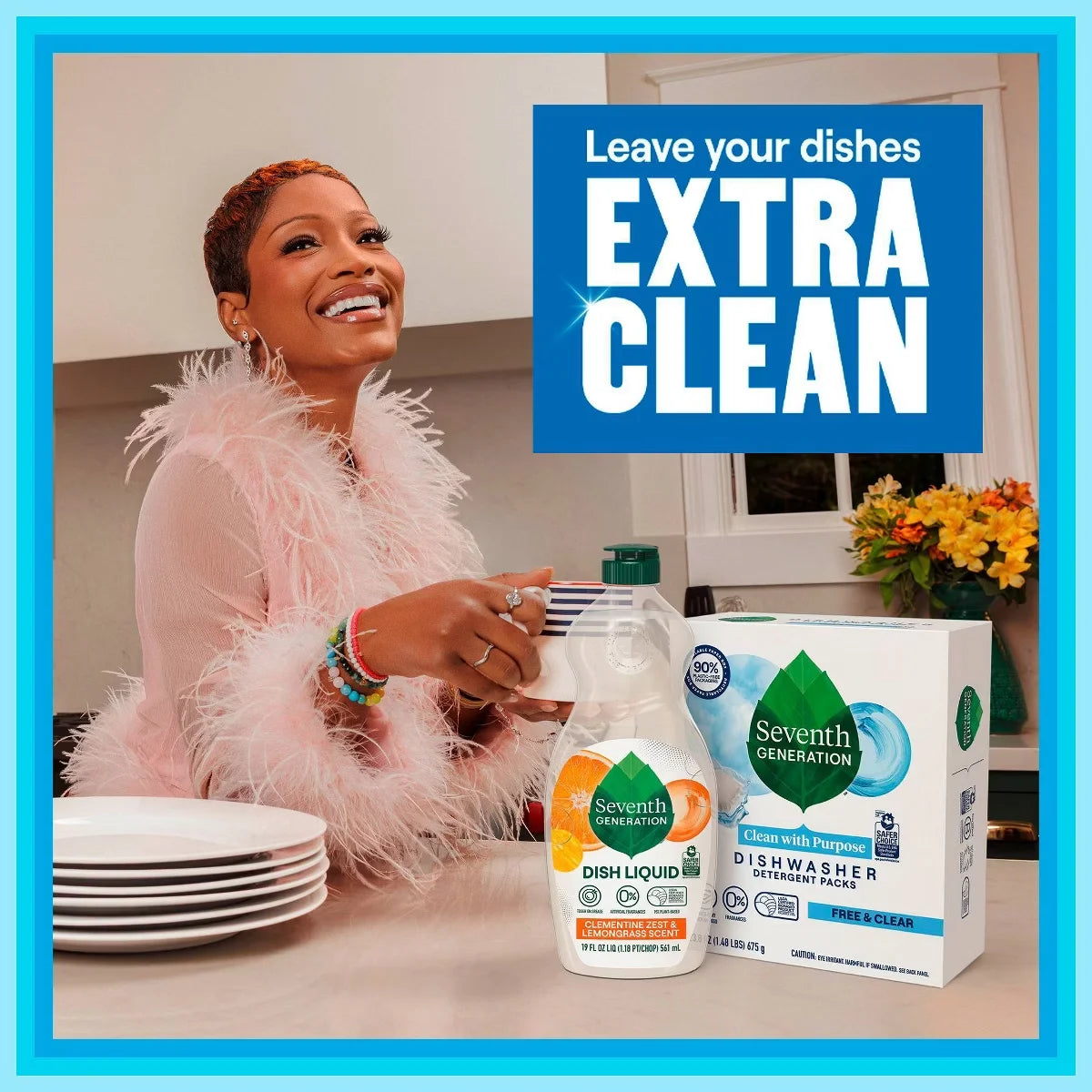 Seventh Generation Free & Clear Natural Dishwasher Detergent Packs - 45ct