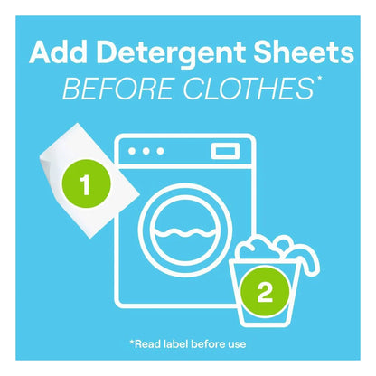 Seventh Generation Laundry Detergent Sheets - Free & Clear - 32ct: Dye-Free, Fragrance-Free, Naturally Derived, Unscented, Concentrated Formula