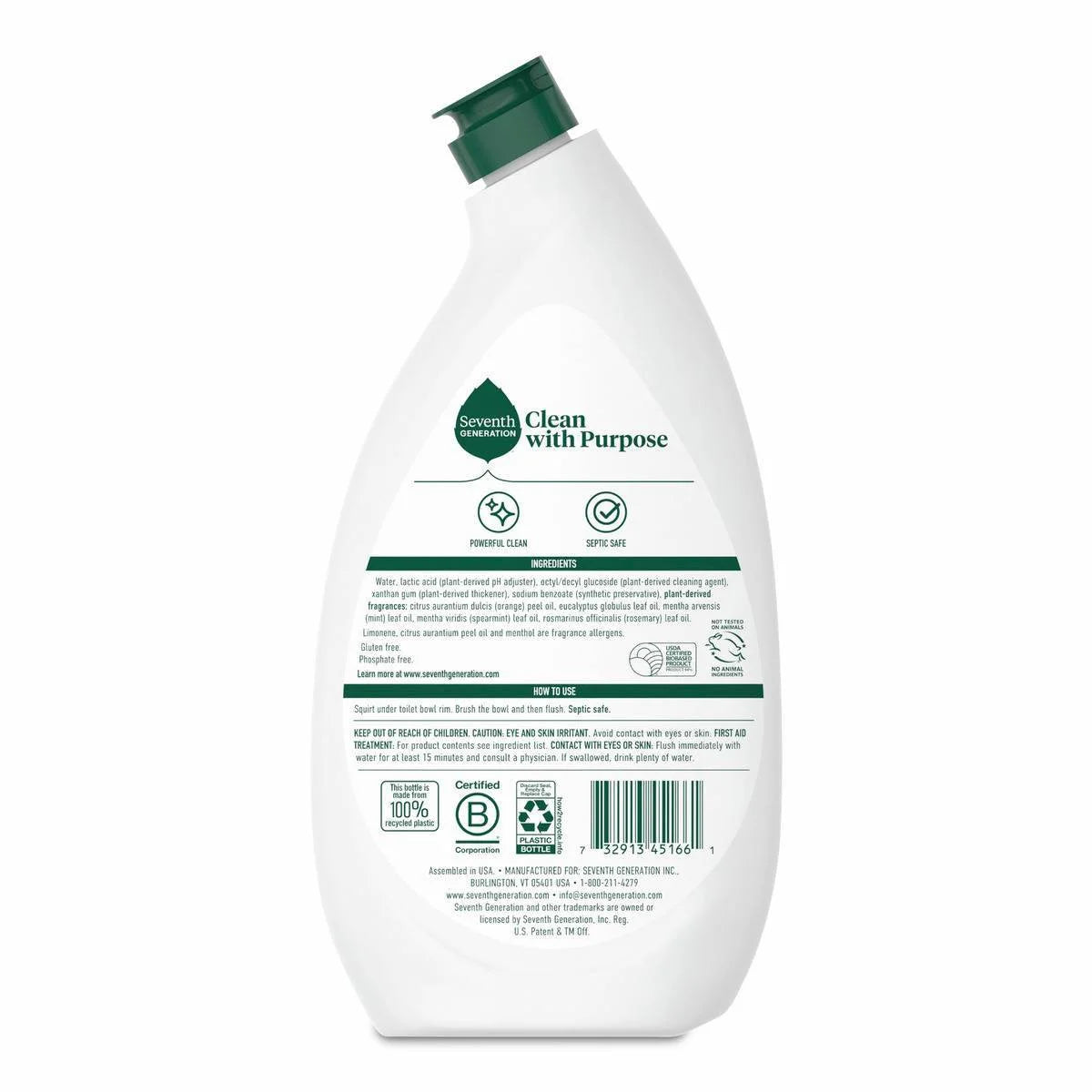 Seventh Generation Mint Toilet Bowl Cleaner - 24 fl oz