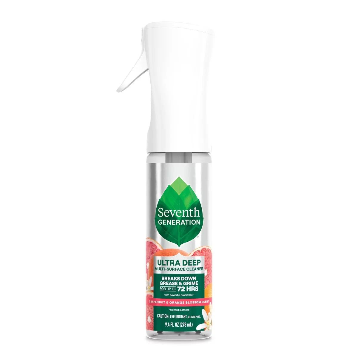 Seventh Generation Grapefruit Ultra Deep Surface All Purpose Cleaners - 9.4 fl oz: Spray Bottle, Liquid Form, Mirrors & Countertops