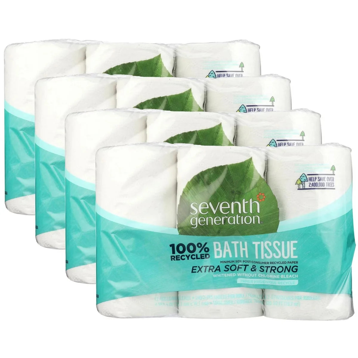 Seventh Generation 100% Recycled Bath Tissue - Case of 4/12 ct