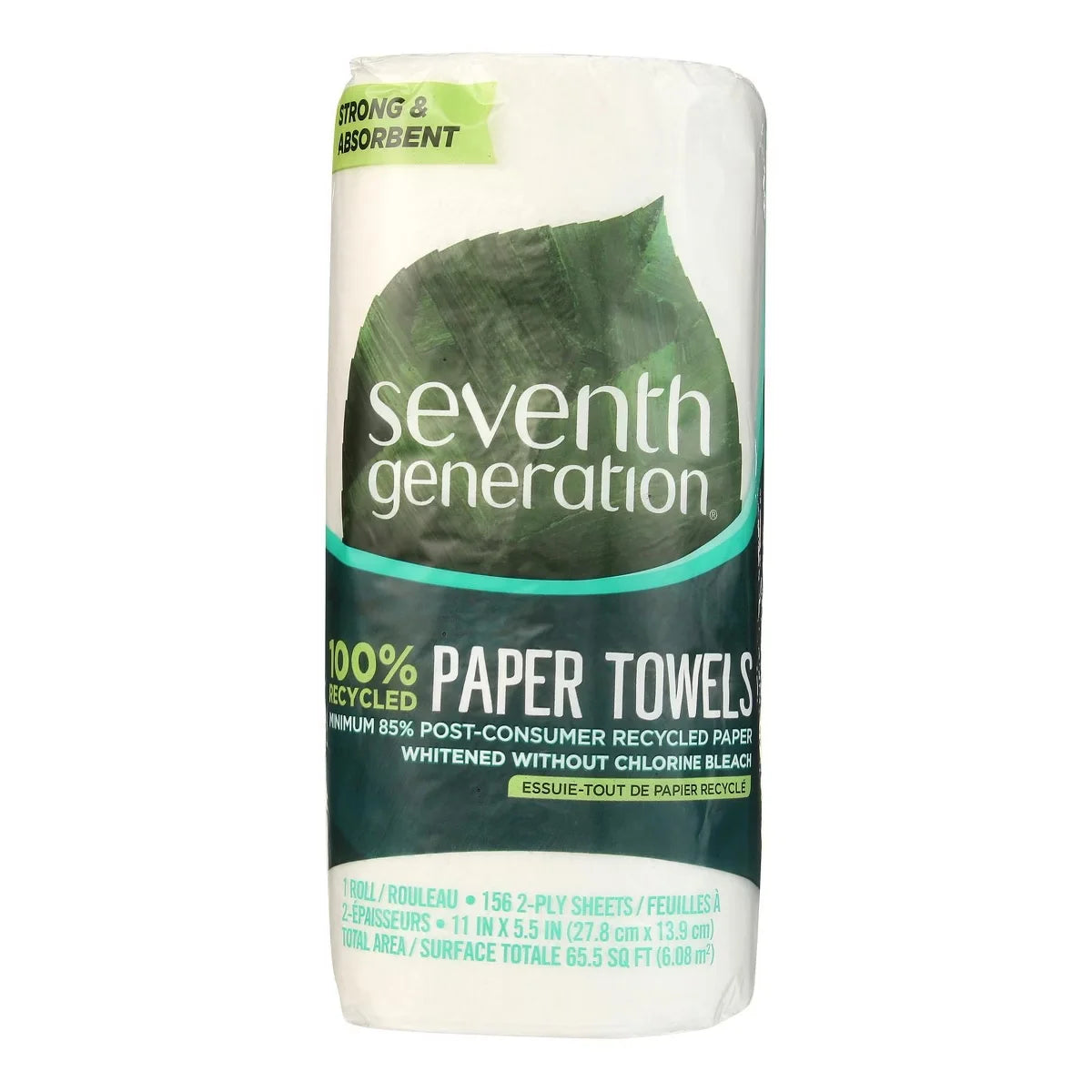 Seventh Generation 100% Recycled Paper Towels - Case of 24/1 pack, 156 sheets