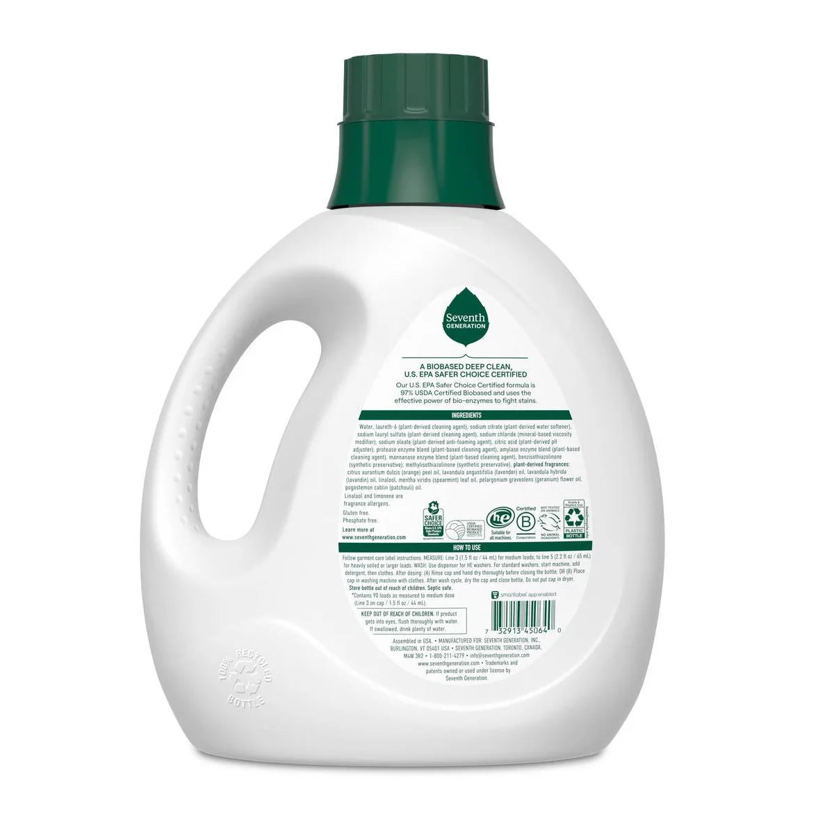 Seventh Generation Liquid Laundry Detergent Soap - Fresh Lavender Scent