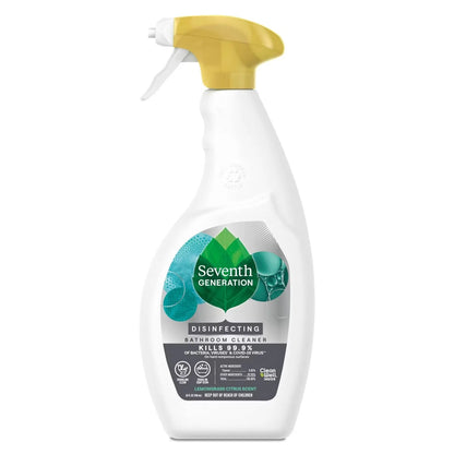 Seventh Generation 70ct Lemongrass Citrus Disinfecting Wipes + 24oz Mint Toilet Bowl Cleaner + 26oz Lemongrass Citrus Disinfecting Bathroom Cleaner
