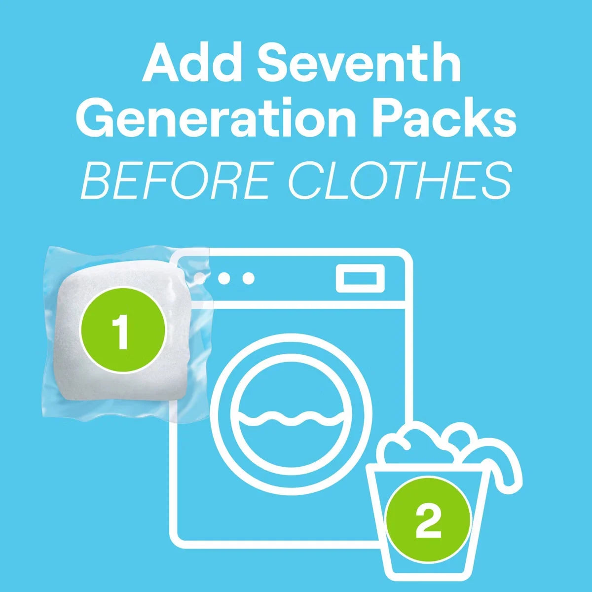 Seventh Generation Laundry Detergent Packs Free & Clear - 45ct/31.7oz: Hypoallergenic No Fragrance, Dye-Free Formula