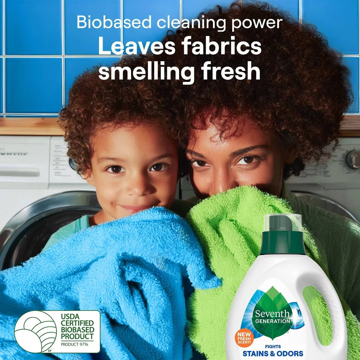 Seventh Generation Liquid Laundry Detergent 60 Loads - Fresh Scent - 90 fl oz: Phosphate-Free, Animal By-Product-Free