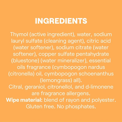Seventh Generation Lemongrass Citrus Disinfecting Wipes - 70ct