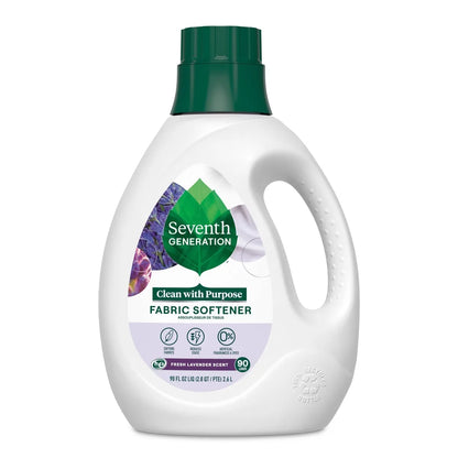 Seventh Generation Fabric Softener - Lavender - 90 fl oz: Hypoallergenic, Dye-Free, Phosphate-Free