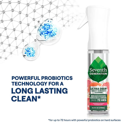 Seventh Generation Grapefruit Ultra Deep Surface All Purpose Cleaners - 9.4 fl oz: Spray Bottle, Liquid Form, Mirrors & Countertops