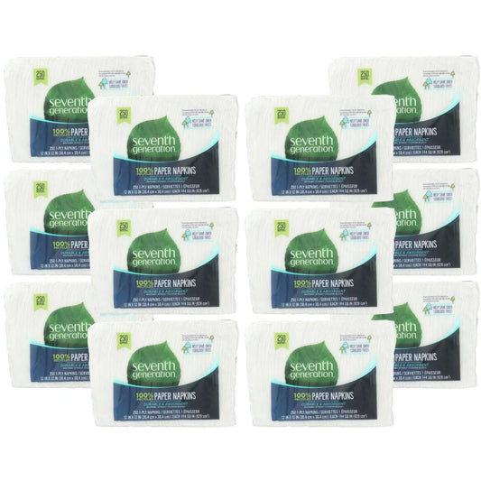 Seventh Generation Recycled White Paper Napkins - Case of 12/250 ct