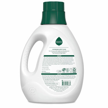 Seventh Generation Liquid Laundry Detergent Soap - Fresh Citrus Scent - 60 Loads - 90 fl oz: Dye-Free, Phosphate-Free, Animal By-Product-Free